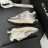 Baskets CC - Blanc & Argent